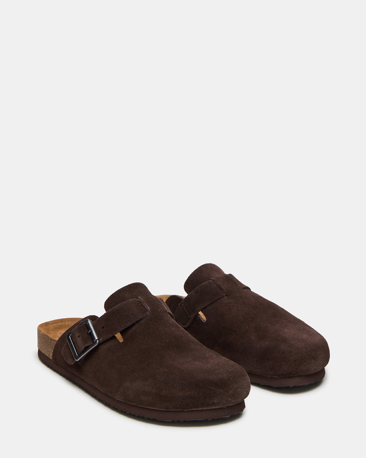 WILDERR Chocolate Brown Suede Slip-On Men's Casual Clog | Steve Madden Best Seller