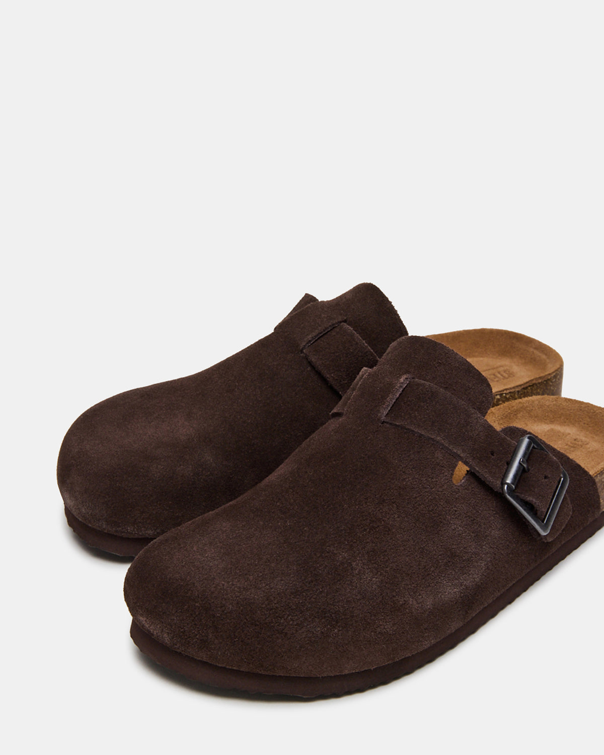 WILDERR Chocolate Brown Suede Slip-On Men's Casual Clog | Steve Madden Best Seller