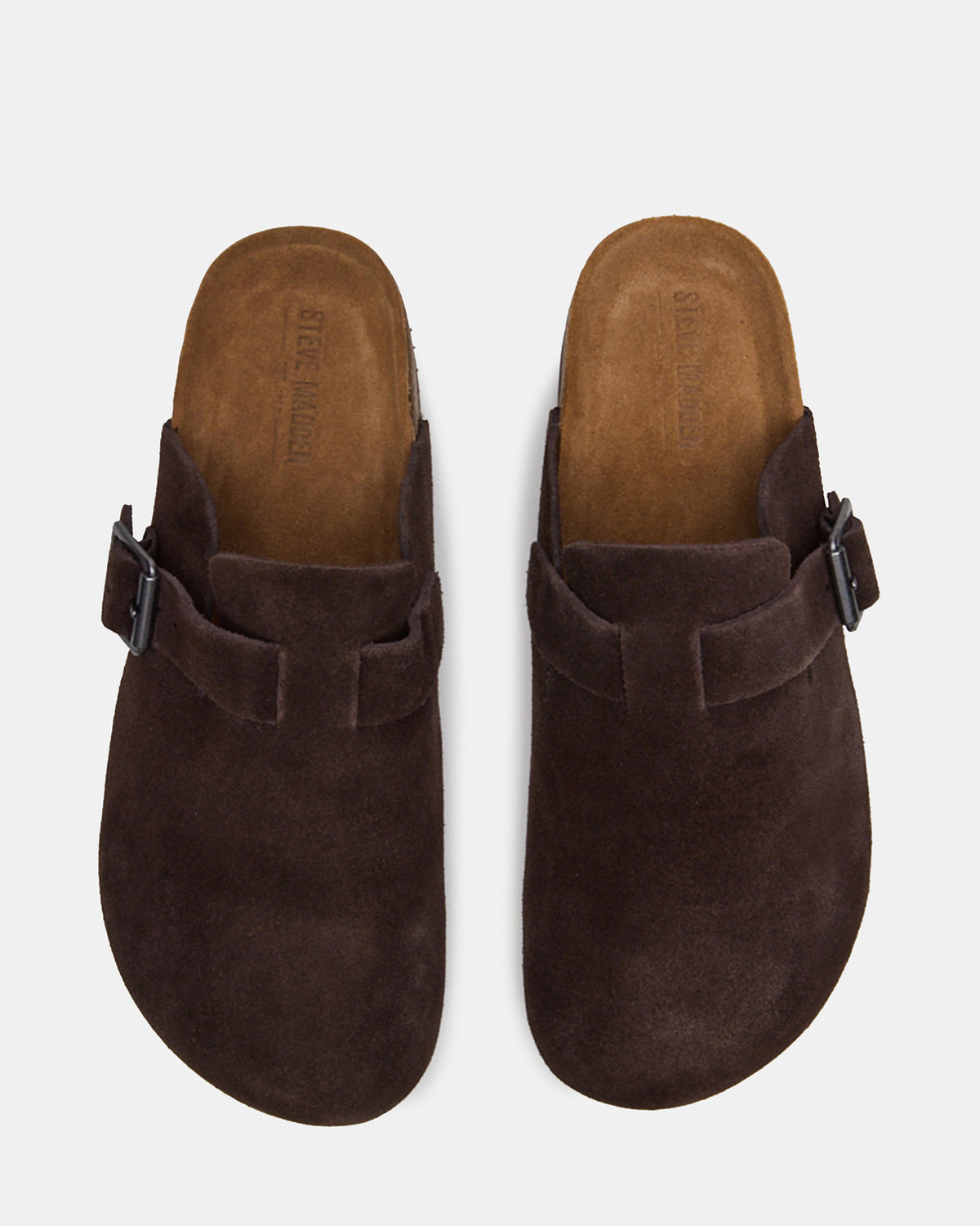 WILDERR Chocolate Brown Suede Slip-On Men's Casual Clog | Steve Madden Best Seller