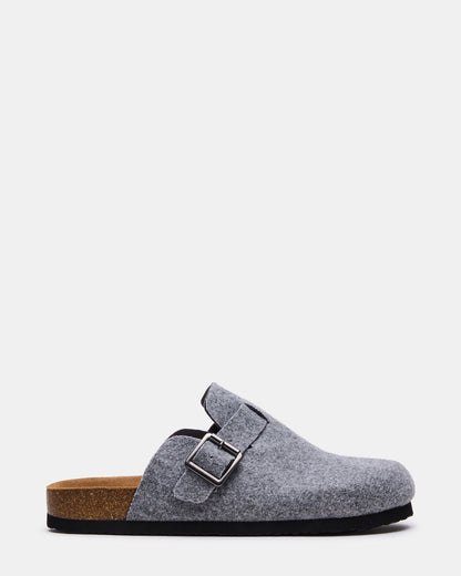 WILDERR Grey Flannel Slip-On Men's Casual Clog | Steve Madden Smart Buy