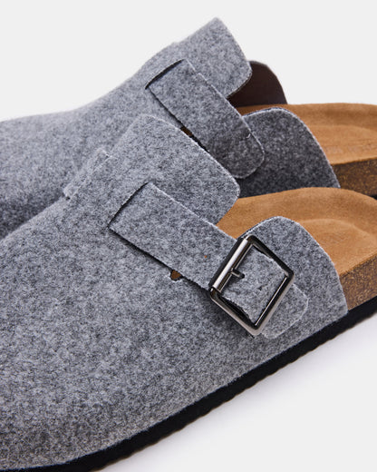 WILDERR Grey Flannel Slip-On Men's Casual Clog | Steve Madden Smart Buy