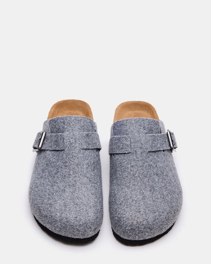 WILDERR Grey Flannel Slip-On Men's Casual Clog | Steve Madden Smart Buy