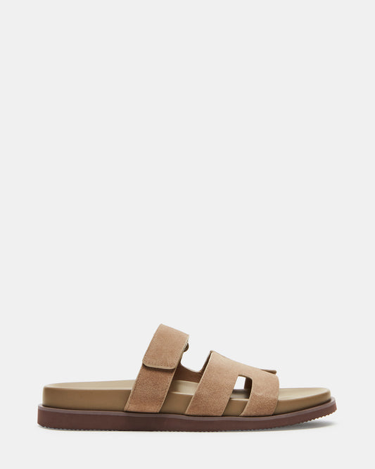 MAIVEN Taupe Suede Men's Fisherman Sandal | Steve Madden Classic