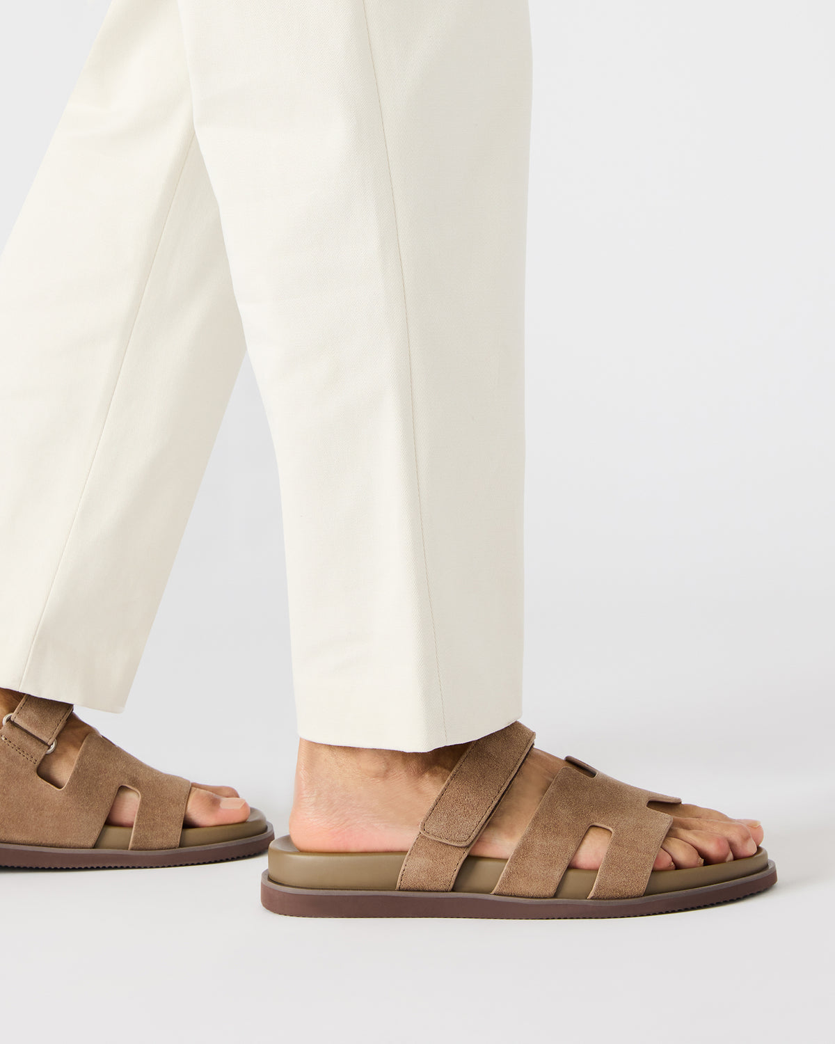 MAIVEN Taupe Suede Men's Fisherman Sandal | Steve Madden Classic