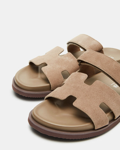 MAIVEN Taupe Suede Men's Fisherman Sandal | Steve Madden Classic