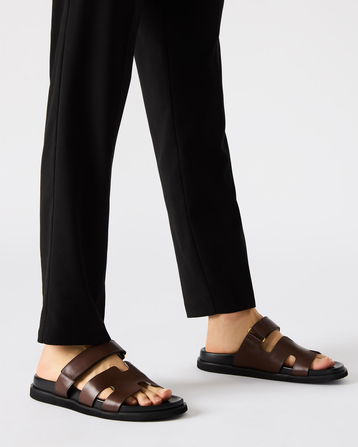 MAIVEN Brown Leather Men's Fisherman Sandal | Steve Madden Special Offer
