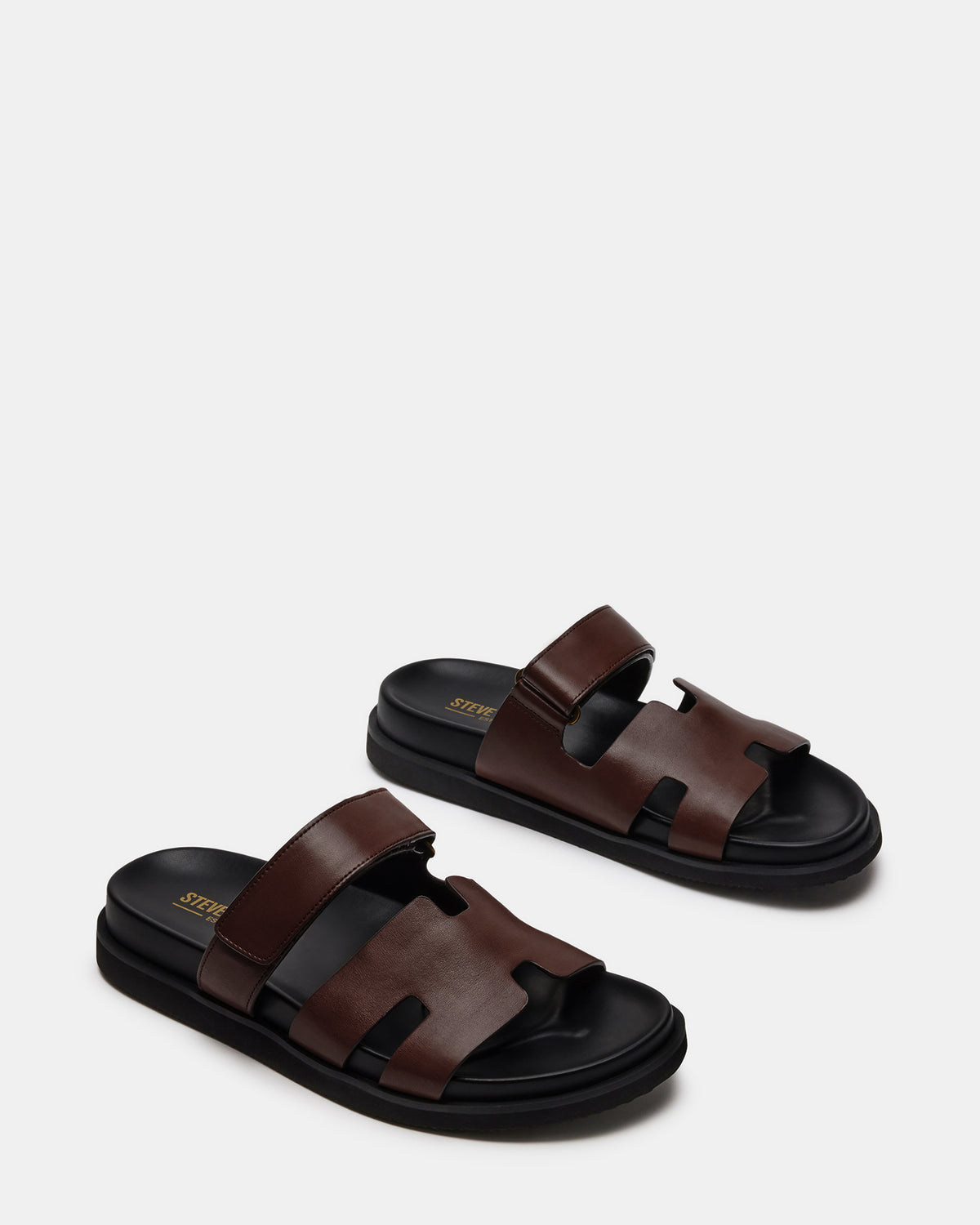 MAIVEN Brown Leather Men's Fisherman Sandal | Steve Madden Special Offer