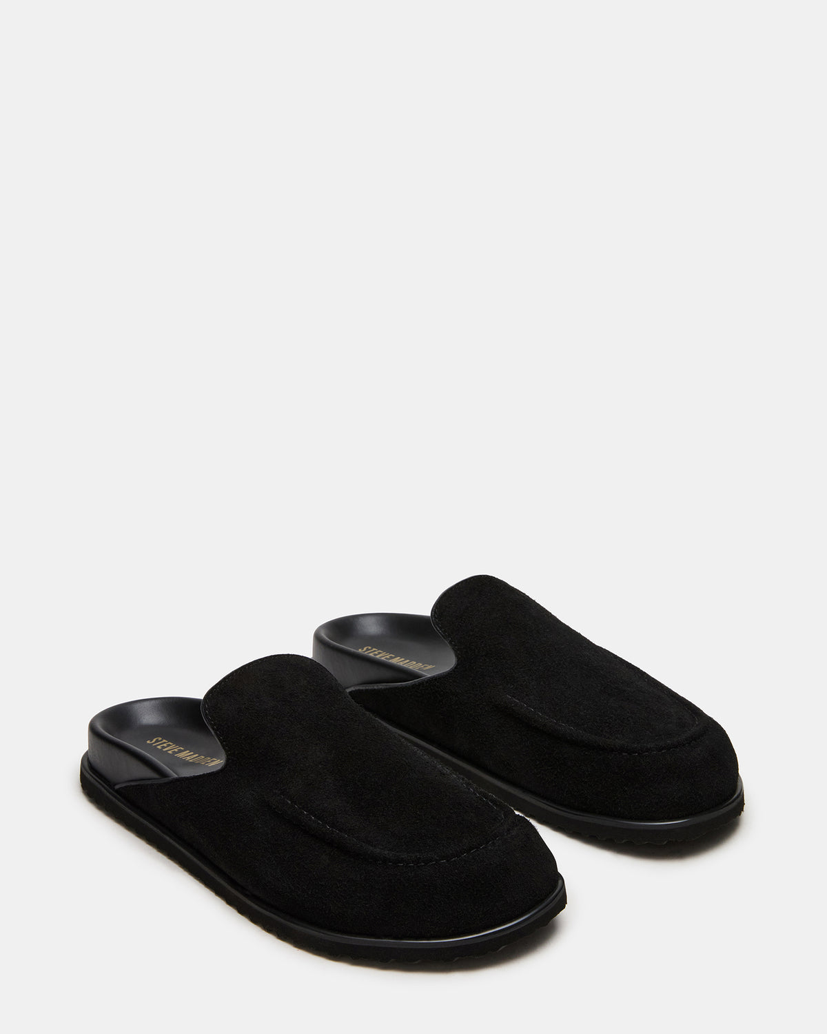 LUCIO Black Suede Slip-On Men's Casual Clog | Steve Madden Latest