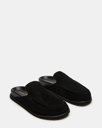 LUCIO Black Suede Slip-On Men's Casual Clog | Steve Madden Latest