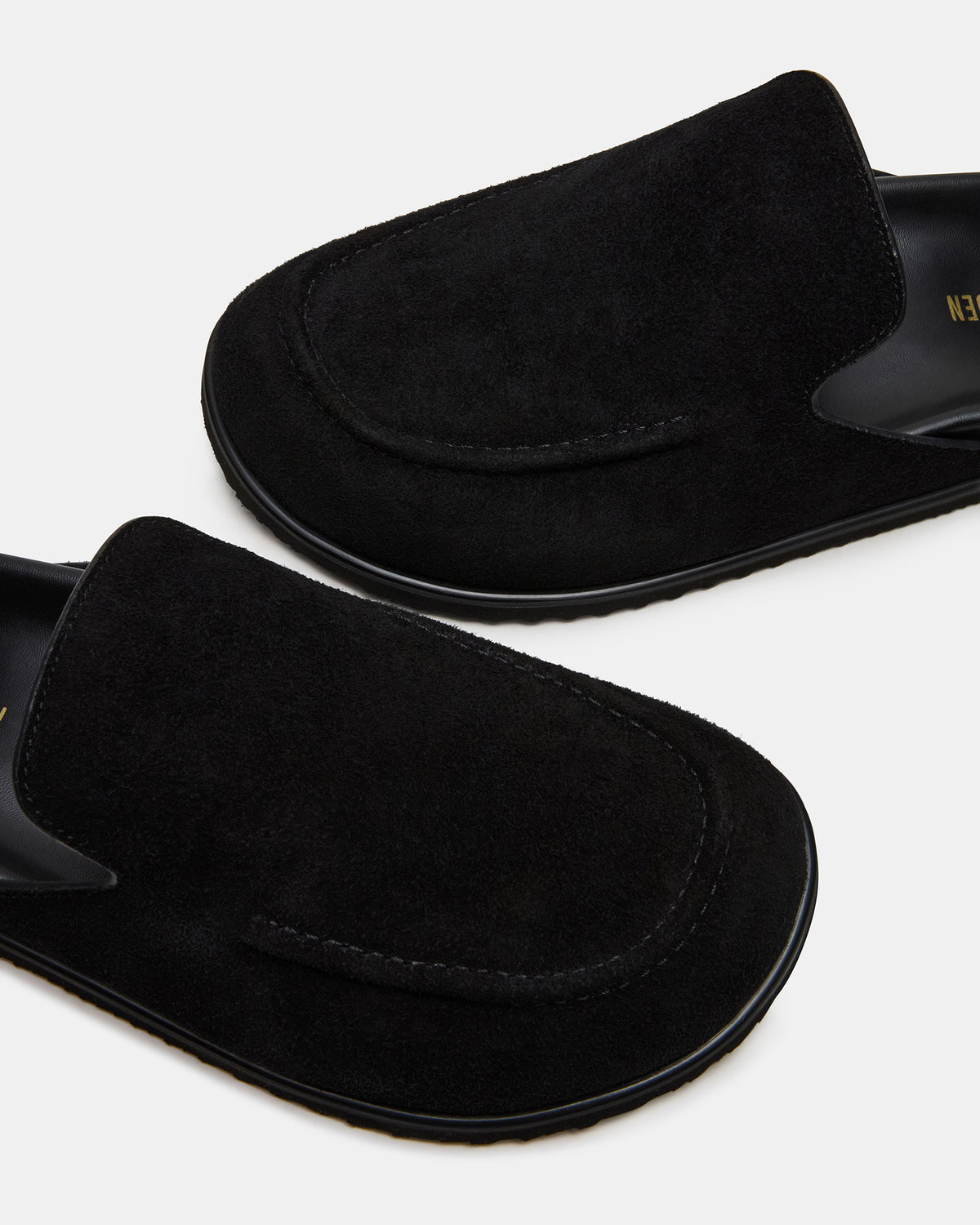 LUCIO Black Suede Slip-On Men's Casual Clog | Steve Madden Latest