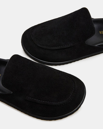 LUCIO Black Suede Slip-On Men's Casual Clog | Steve Madden Latest