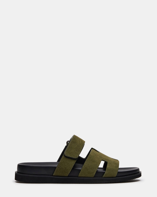 MAIVEN Green Suede Fisherman Men's Sandal | Steve Madden Premium