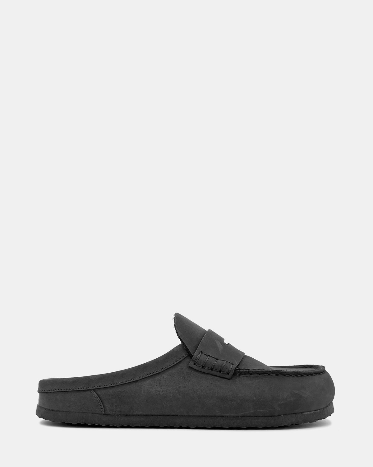 WYATT Black Leather Slip-On Clog Men's Casual | Steve Madden Everyday