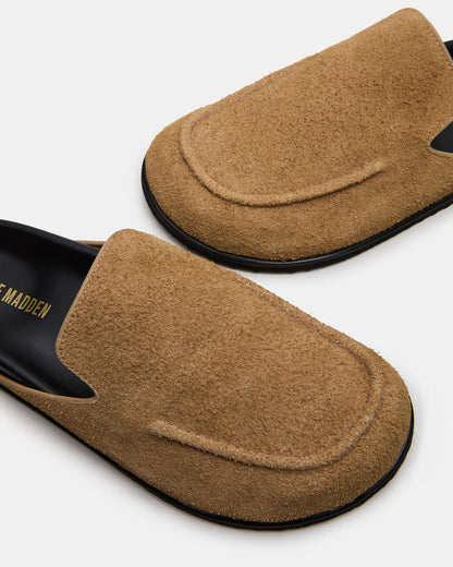 LUCIO Tan Suede Slip-On Men's Casual Clog | Steve Madden Best Price
