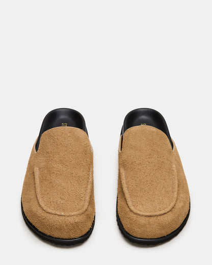 LUCIO Tan Suede Slip-On Men's Casual Clog | Steve Madden Best Price