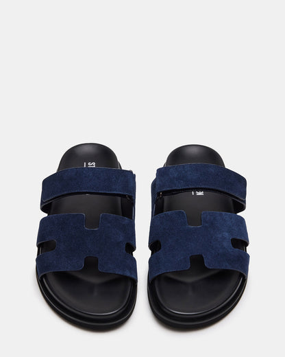 MAIVEN Navy Suede Fisherman Men's Sandal | Steve Madden Value