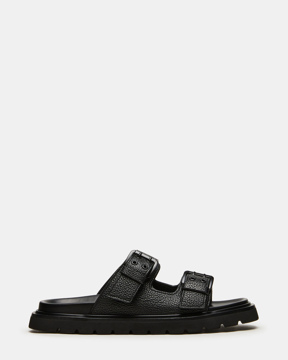 LUXOR Black Slide Footbed Men's Sandal | Steve Madden Customer Favorite