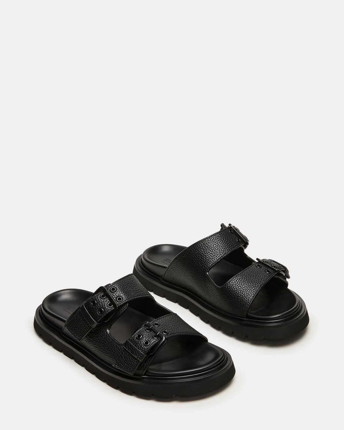 LUXOR Black Slide Footbed Men's Sandal | Steve Madden Customer Favorite