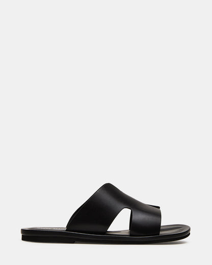 SPLASH Tan Leather Men's Flat Slip-On Sandal | Steve Madden Exclusive