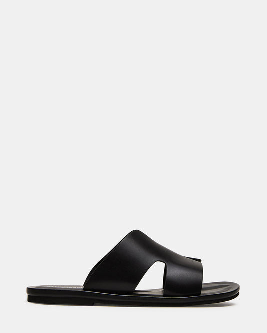 SPLASH Tan Leather Men's Flat Slip-On Sandal | Steve Madden Exclusive