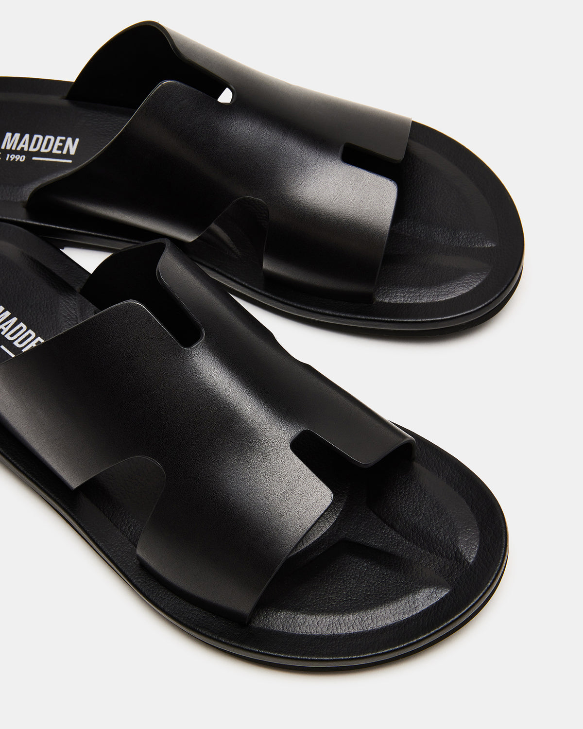 SPLASH Tan Leather Men's Flat Slip-On Sandal | Steve Madden Exclusive