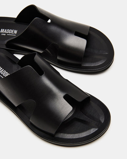 SPLASH Tan Leather Men's Flat Slip-On Sandal | Steve Madden Exclusive