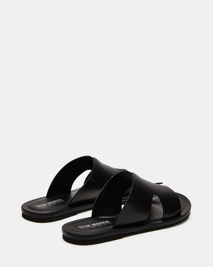 SPLASH Tan Leather Men's Flat Slip-On Sandal | Steve Madden Exclusive