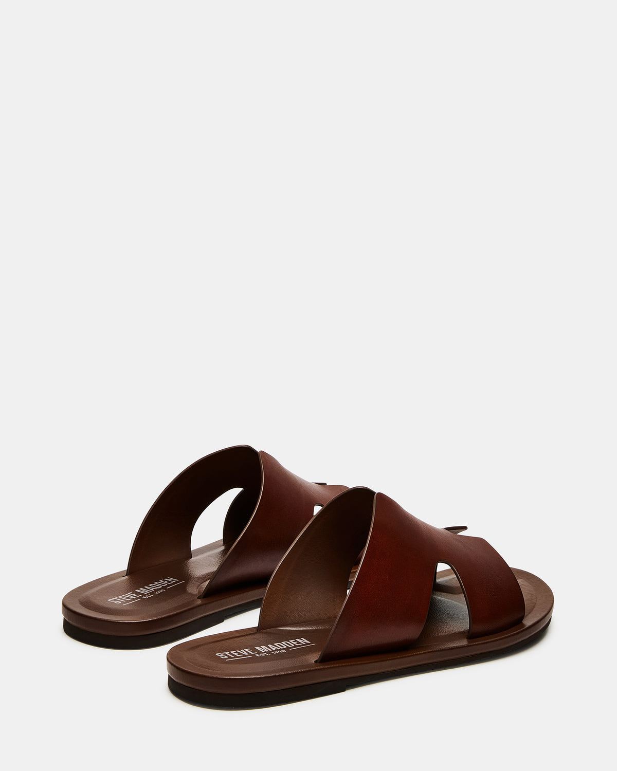 SPLASH Tan Leather Men's Flat Slip-On Sandal | Steve Madden Customer Favorite