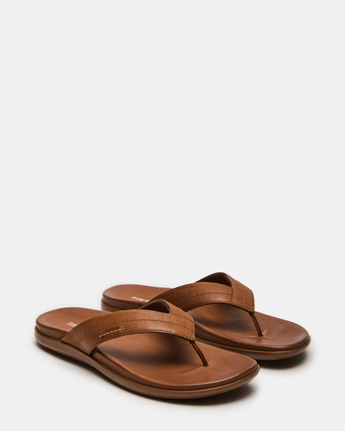 EMMETT Tan Leather Men's Thong Sandal | Steve Madden Smart Buy
