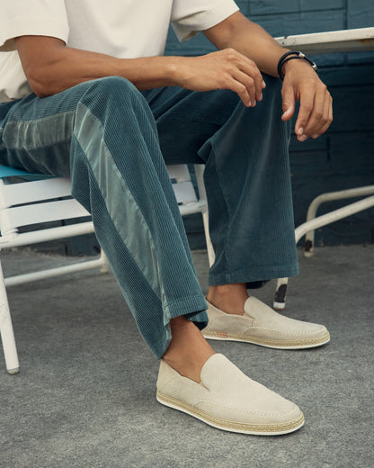 CAYDENN Off-White Slip-On Espadrille Men's Casual Loafer | Steve Madden Premium