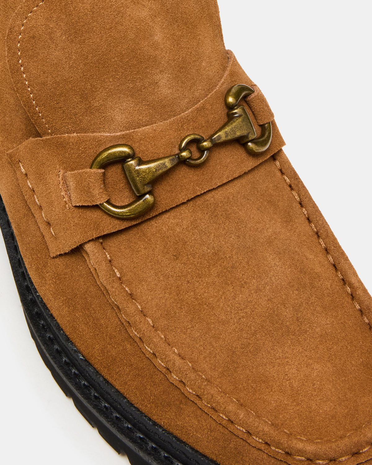 DEPUTY Chestnut Suede Horsebit Moc Toe Men's Casual Ankle Boot | Steve Madden Premium