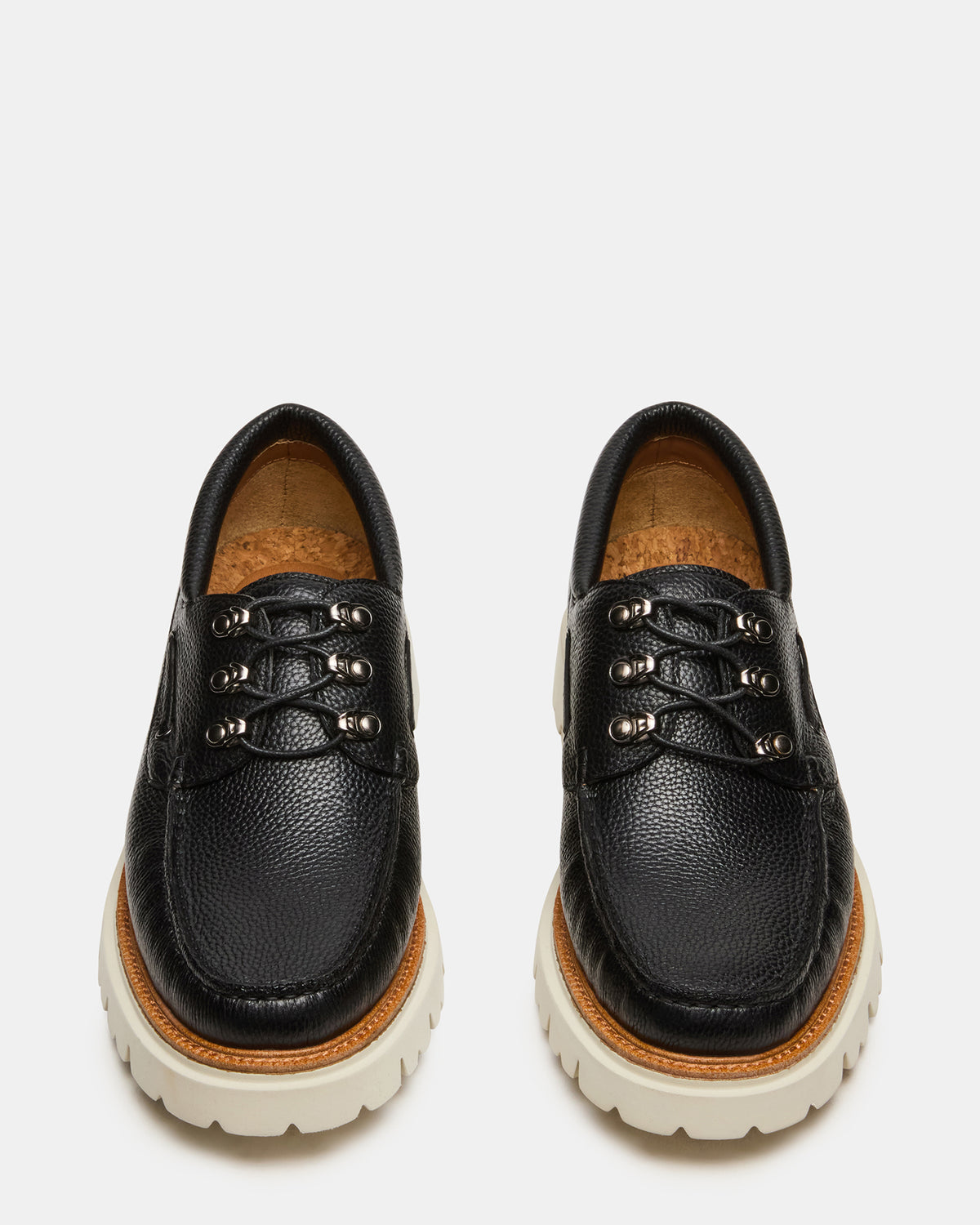VICTOR Black Leather Slip-On Men's Casual Boat Shoe | Steve Madden Essential
