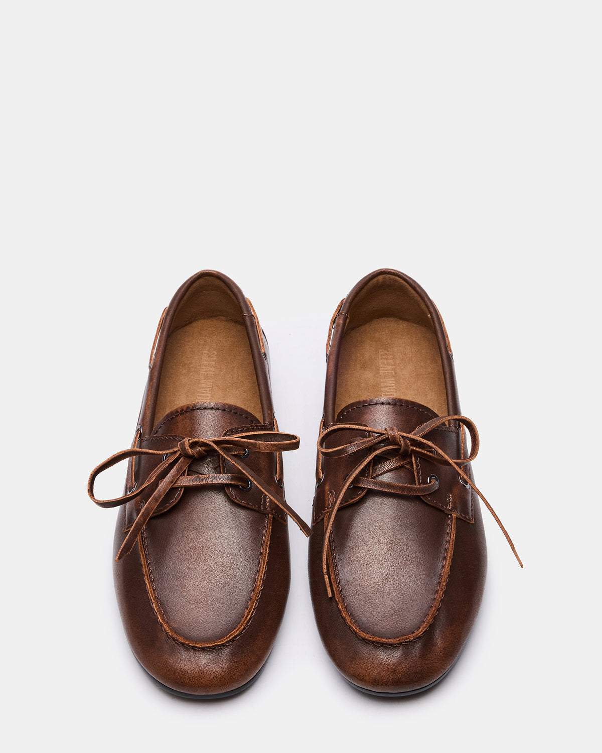 SCOUTT Brown Leather Slip-On Boat Men's Casual Shoe | Steve Madden Classic