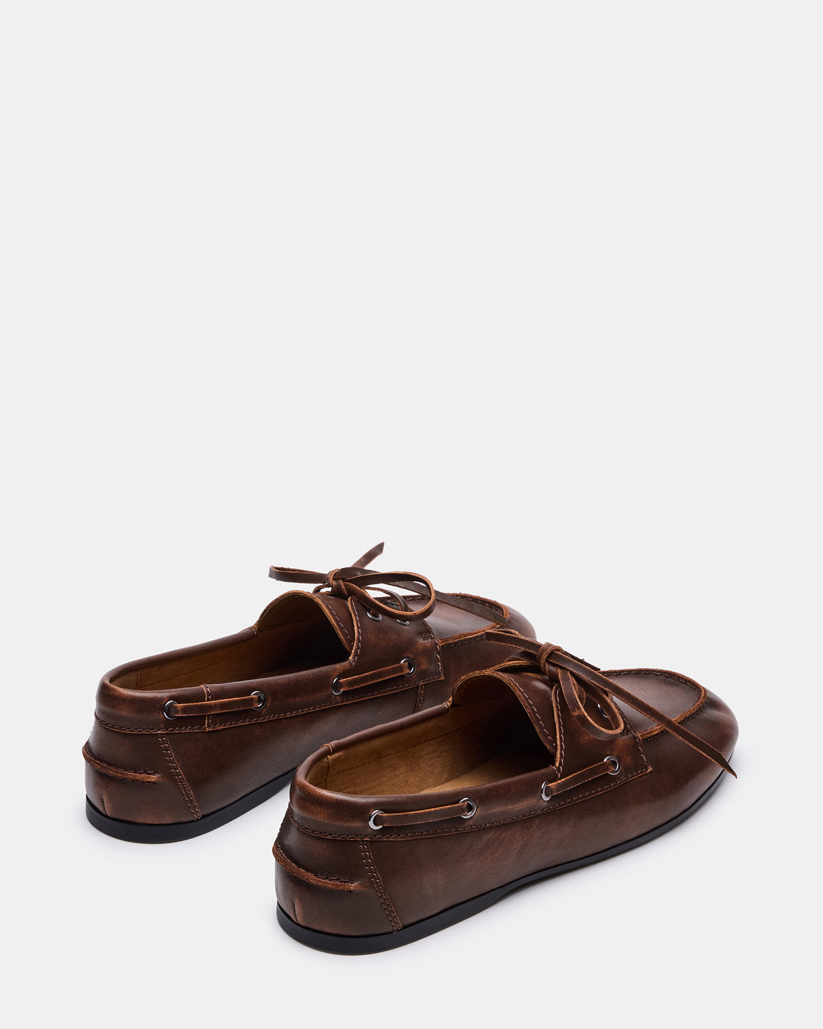 SCOUTT Brown Leather Slip-On Boat Men's Casual Shoe | Steve Madden Classic