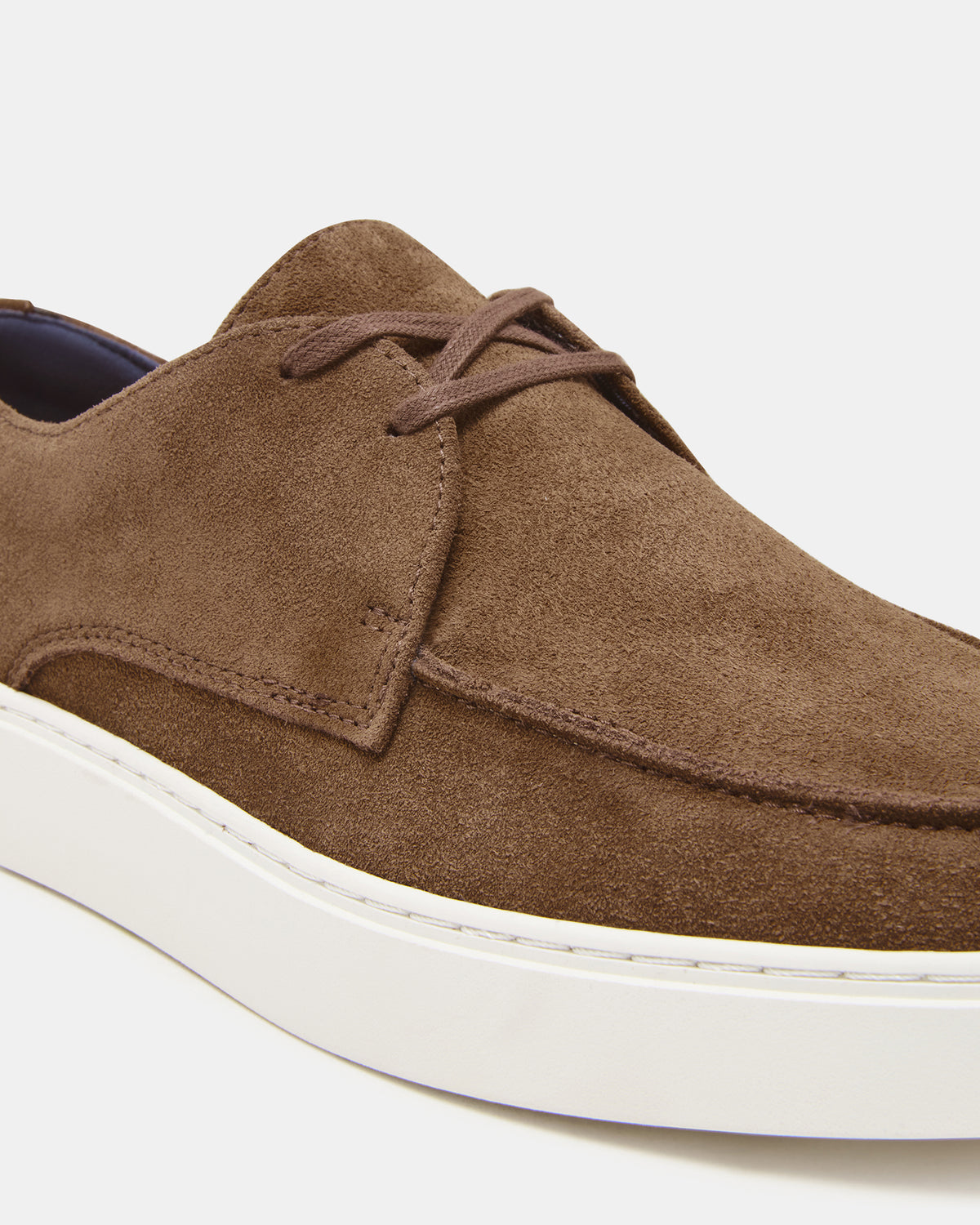 FRANKK Cognac Suede Lace-Up Men's Casual Shoe | Steve Madden Premium
