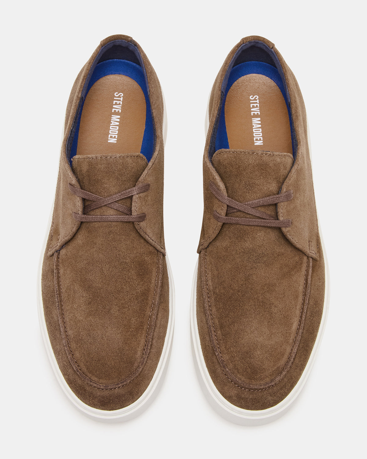 FRANKK Cognac Suede Lace-Up Men's Casual Shoe | Steve Madden Premium