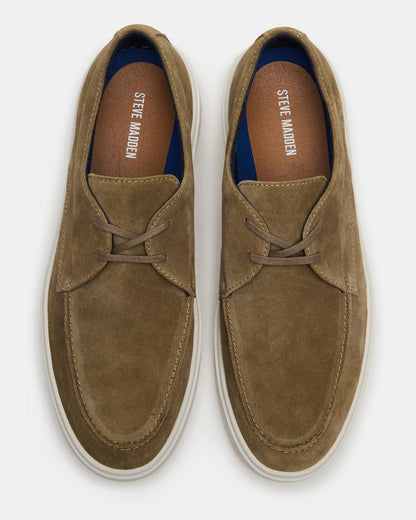 FRANKK Taupe Suede Lace-Up Men's Casual Shoe | Steve Madden Great Value