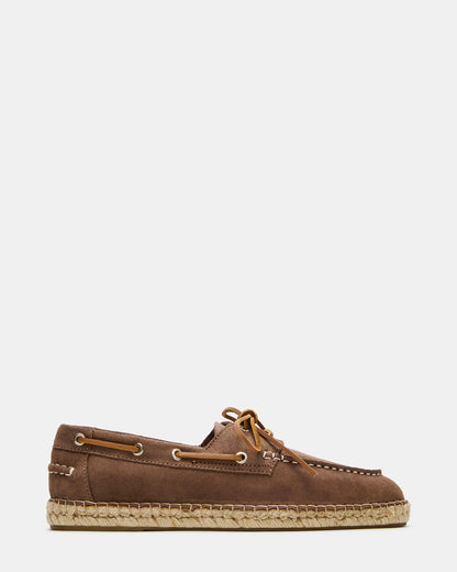 PANCHO Taupe Suede Slip-On Espadrille Boat Shoe Men's Casual | Steve Madden Best Price