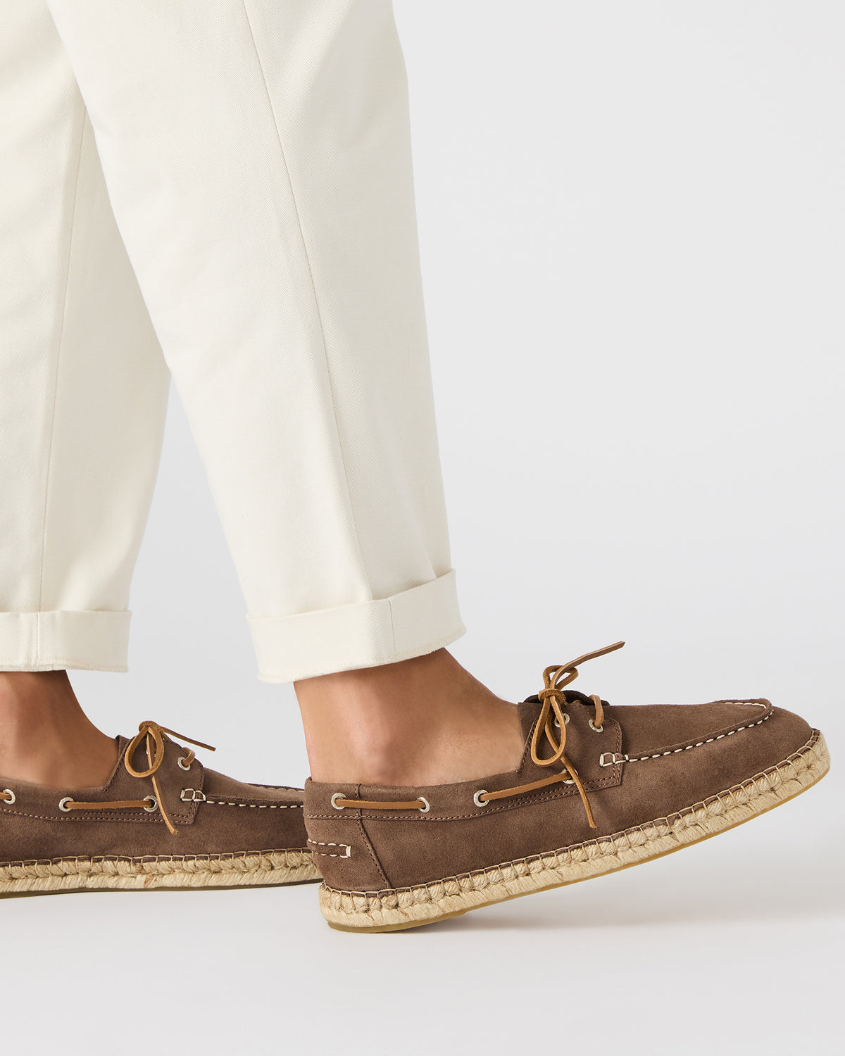 PANCHO Taupe Suede Slip-On Espadrille Boat Shoe Men's Casual | Steve Madden Best Price