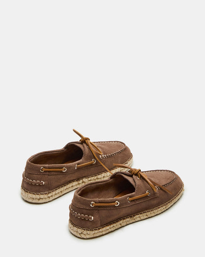 PANCHO Taupe Suede Slip-On Espadrille Boat Shoe Men's Casual | Steve Madden Best Price