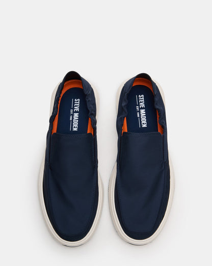NELLIS Navy Slip-On Men's Casual Loafer | Steve Madden Classic