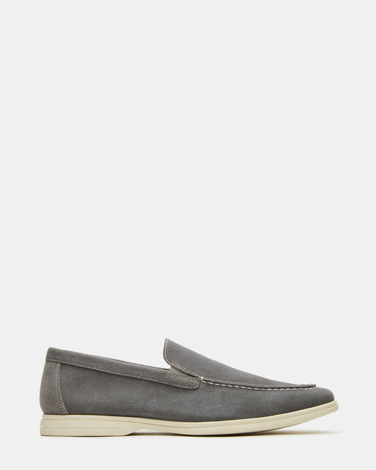 LINUX Grey Suede Slip-On Men's Casual | Steve Madden Special Offer