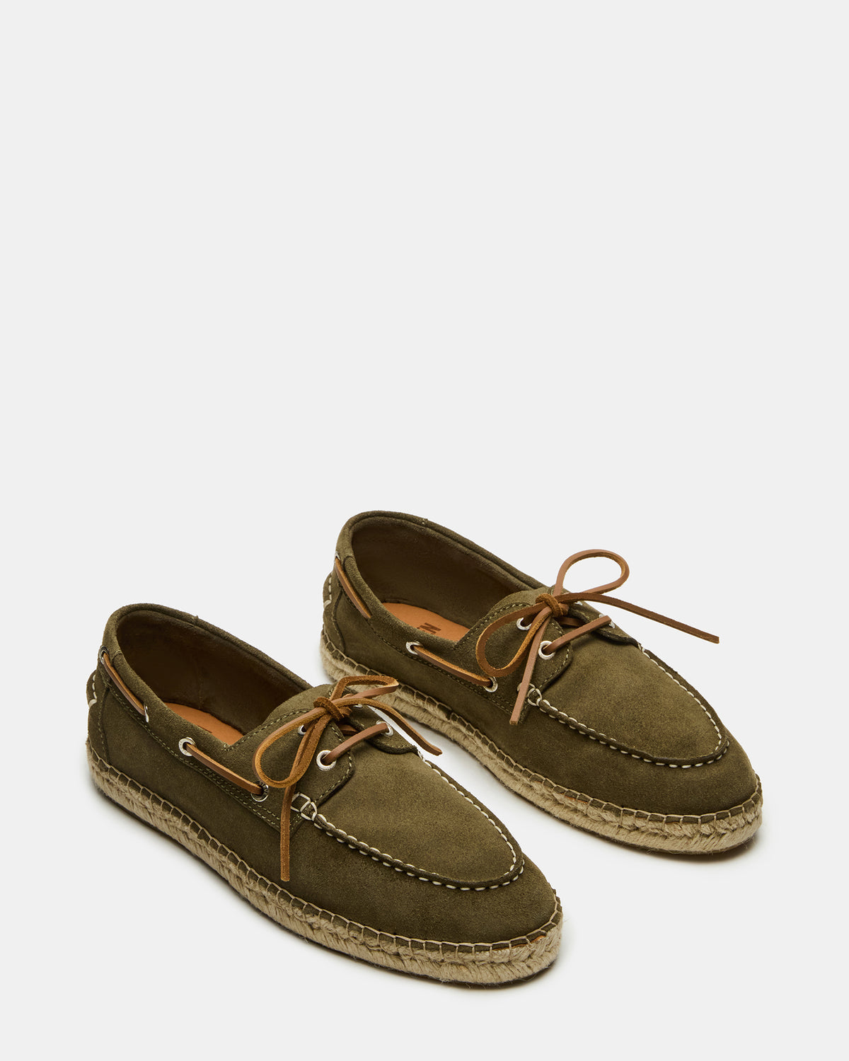 PANCHO Olive Suede Slip-On Espadrille Boat Shoe Men's Casual | Steve Madden Best Seller