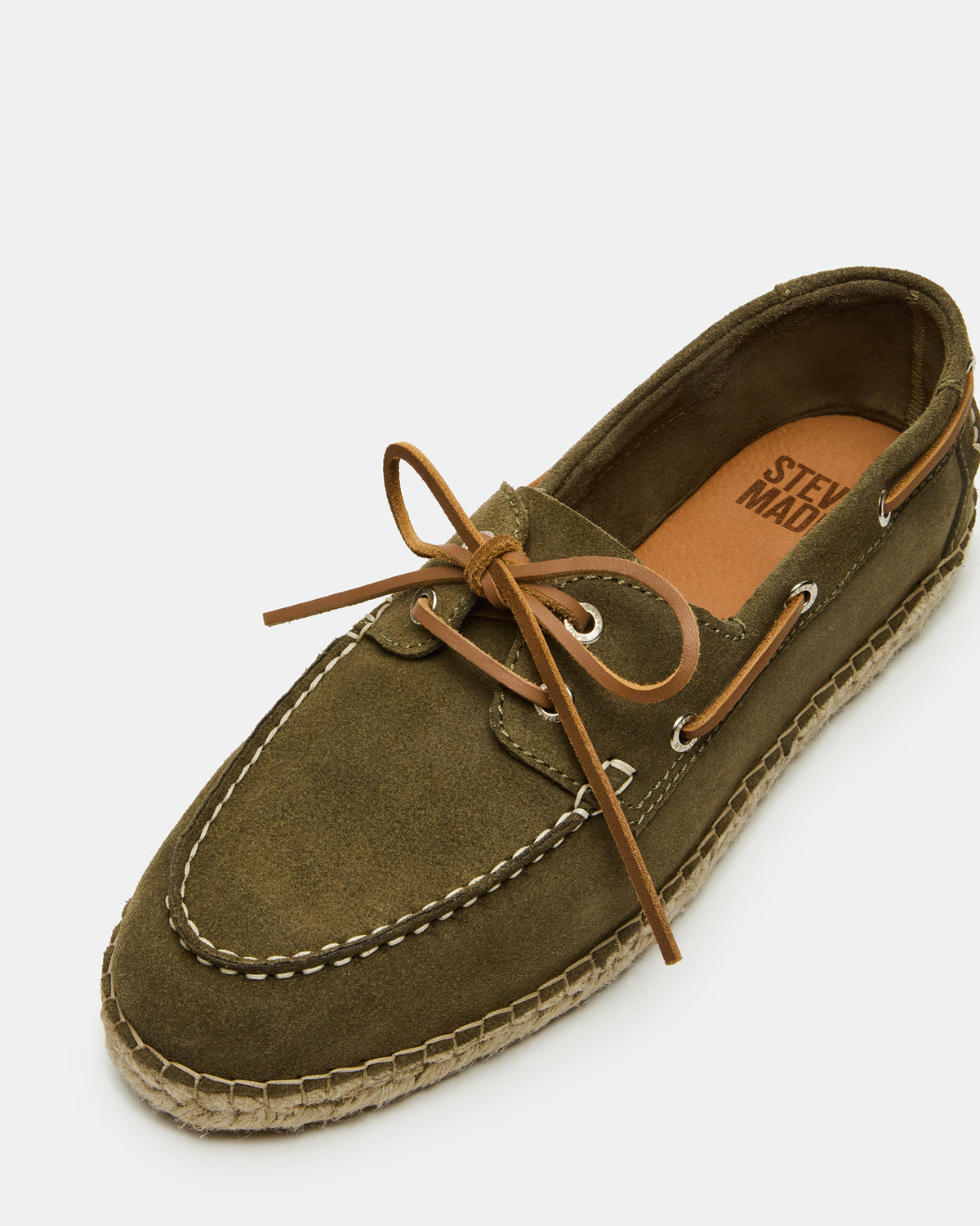 PANCHO Olive Suede Slip-On Espadrille Boat Shoe Men's Casual | Steve Madden Best Seller
