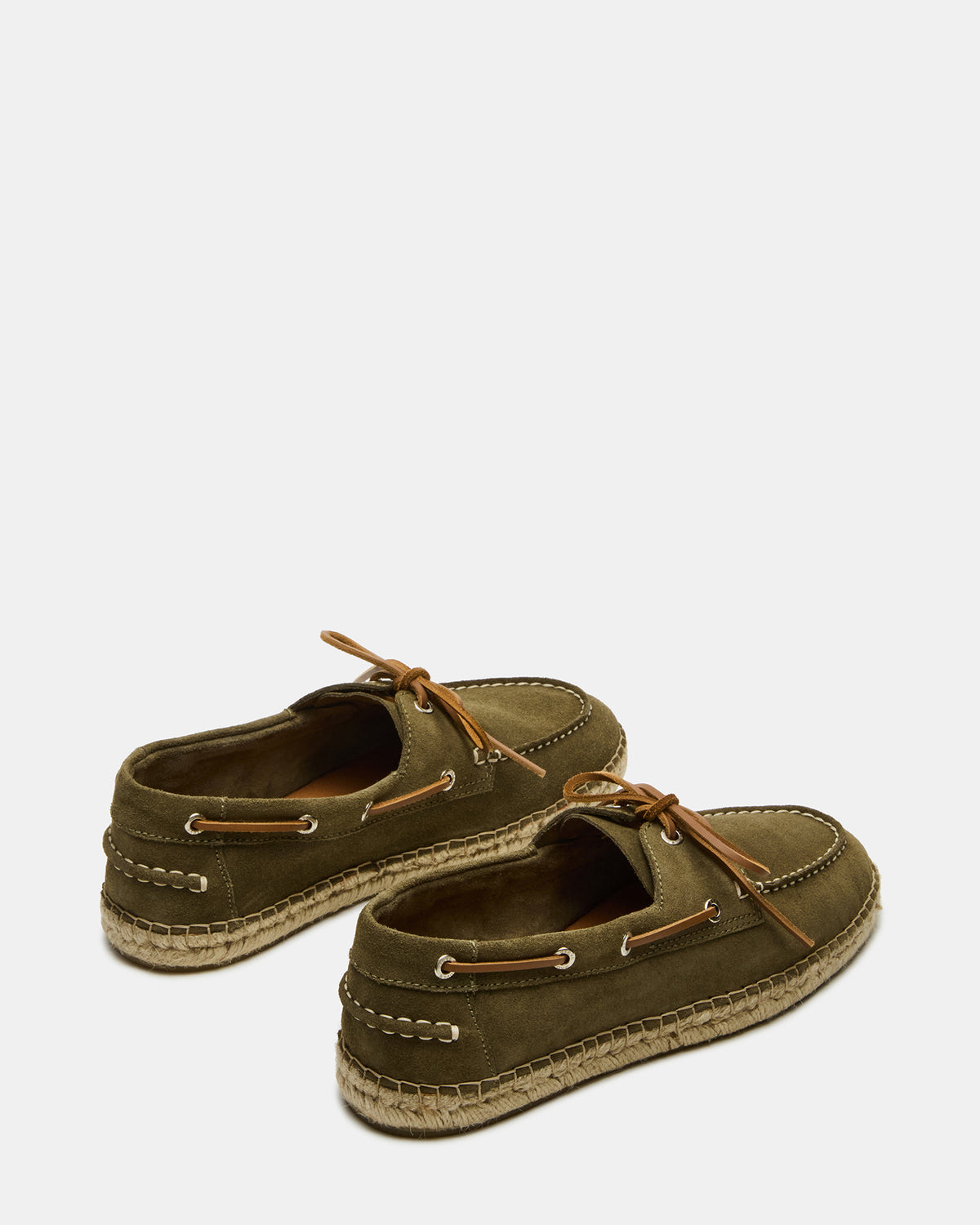 PANCHO Olive Suede Slip-On Espadrille Boat Shoe Men's Casual | Steve Madden Best Seller