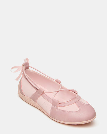 Kids' MEARA Blush Low-Top Lace-Up Girls' Sneaker | Steve Madden Top Pick