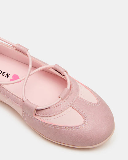 Kids' MEARA Blush Low-Top Lace-Up Girls' Sneaker | Steve Madden Top Pick
