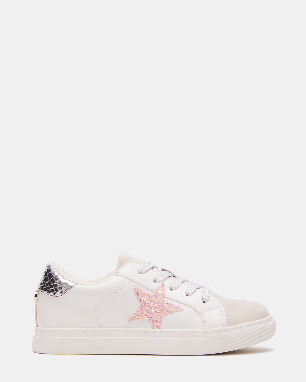Kids' REZUME White Multi Girls' Lace-Up Star Sneakers | Steve Madden Quality