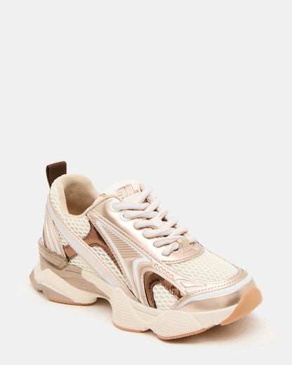 Kids' SPEDSTR Rose Gold Low-Top Lace-Up Girls' Sneaker | Steve Madden Best Seller