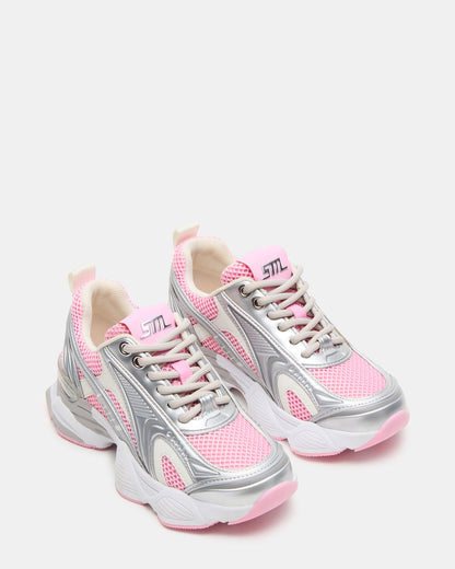 Kids' SPEDSTR Pink Low-Top Lace-Up Girls' Sneaker | Steve Madden Best Seller